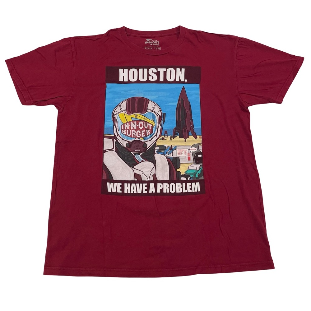 In-N-Out Houston TX. Burgundy Tee Size L